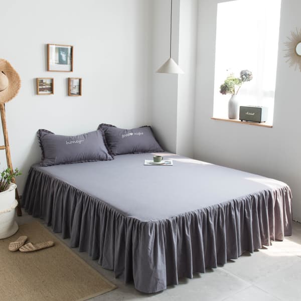 【03】Omlott Solid Mikrofiber Luksushotelkvalitet Sengekappe, ZQKLA
