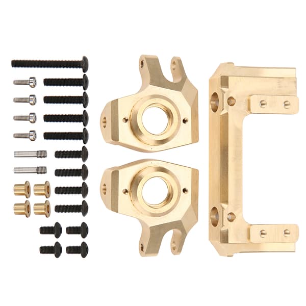 Messingforreste Bumperbeslag Messingaksler Styreknogle til 1/10 RC Crawler SCX10 II