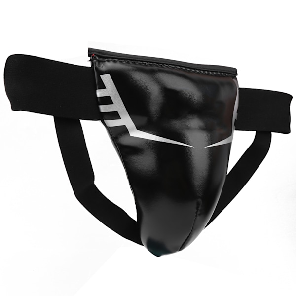 Grenskydd Svart PU Boxning Sanda Skrotchskydd Jockstrap Cup för 5‑9 Barn