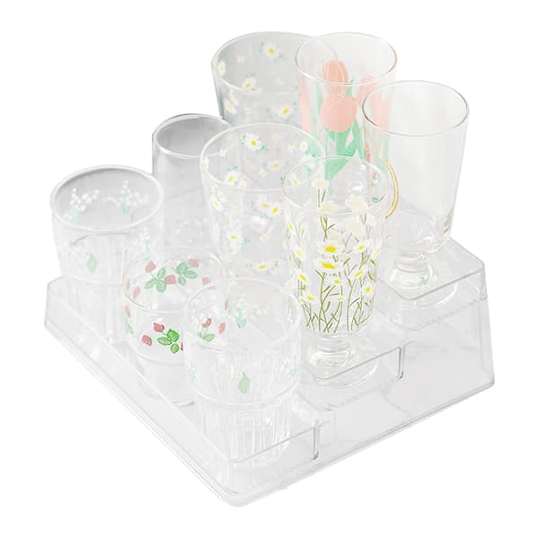Klar Akryl Display Riser Hylde 3-Tier Riser Display Stand Køkken Badeværelse Opbevaringsreol