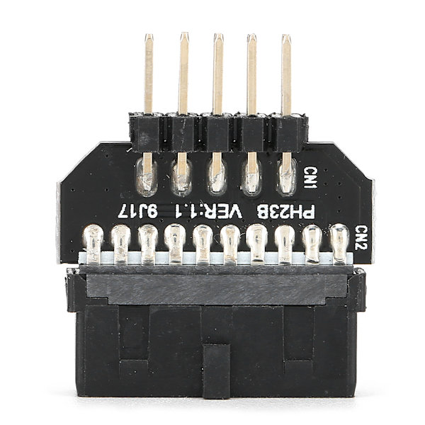 Frontpanel Stikforbindelse Bundkort Adapter Plastikskal USB3.0 19-Pin til USB2.0 9-Pin (PH23B)