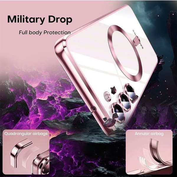 【03】Skyddsfodral - BOOLING - för Samsung Galaxy A16 4G/5G - Rosa - Magnetisk Ring - Kameraskydd 9H Rosa