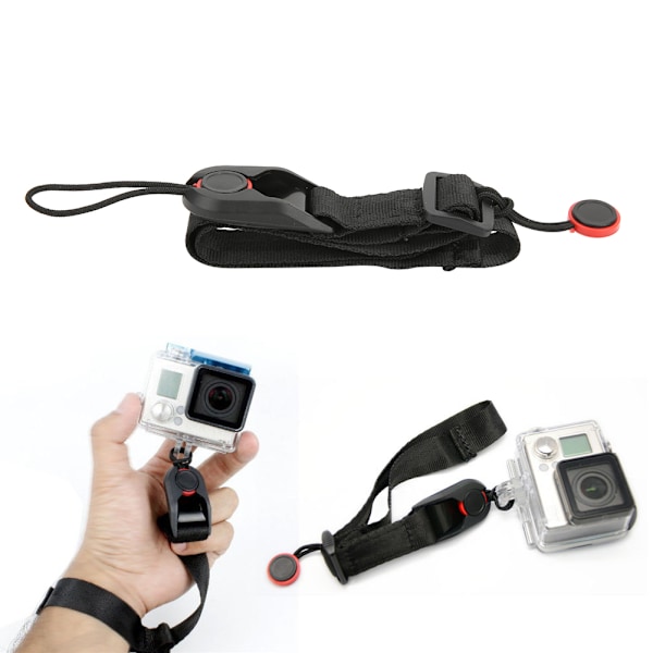 Handledsrem Snabbkoppling Säkerhetslina Justerbar Elastisk Universell för Gopro Actionkamera Spegellös Kamera