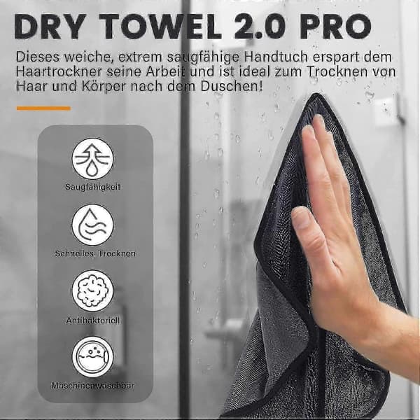 Brusekabineklud til vandfjernelse i bruser og badekar, skinnende badekar klud XXL, hurtigtørrende klud 1Pcs 40 x 40 cm