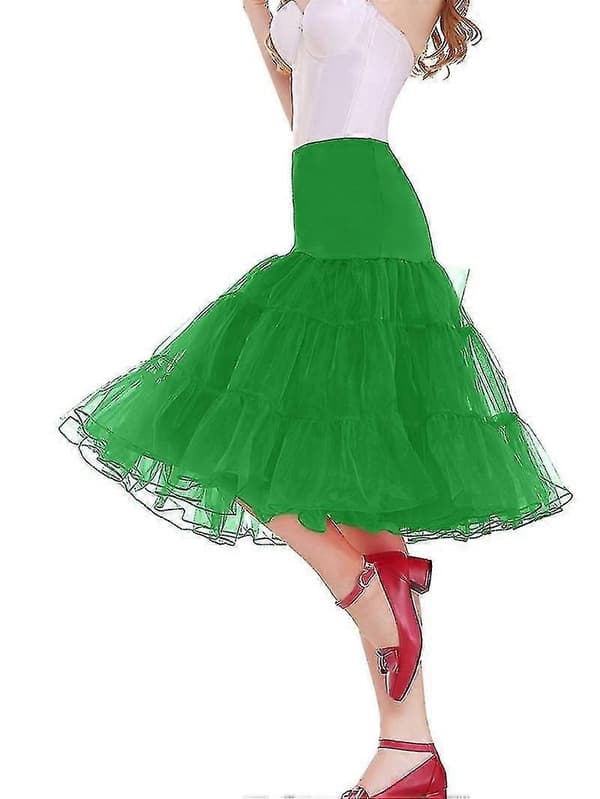 50'er Cosplay Underkjole Rockabilly Kjole Krinoline Til Kvinde Bryllup Brudekjole Rockabilly Tutu Mint Green S