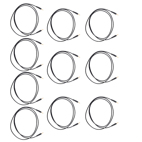 10 kpl banaaniliitin testijohto hitsattu uros-uros testauskaapeli koti-teollisuuteen 0,44mm² musta