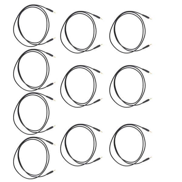 10 Sæt Bananstik Testledning Svejsede Han til Han Testkabel til Hjemmeindustri 0,44 mm² Sort