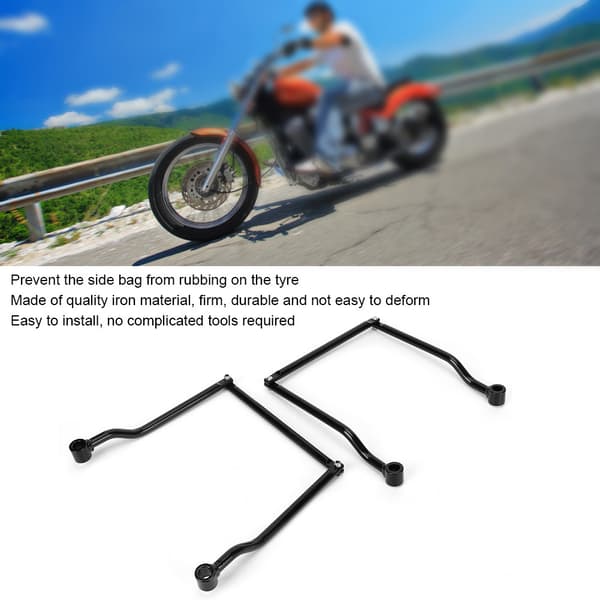 Universal Motorcykel Side Sidetaske Monteringsbeslag Støttestænger Tilbehør