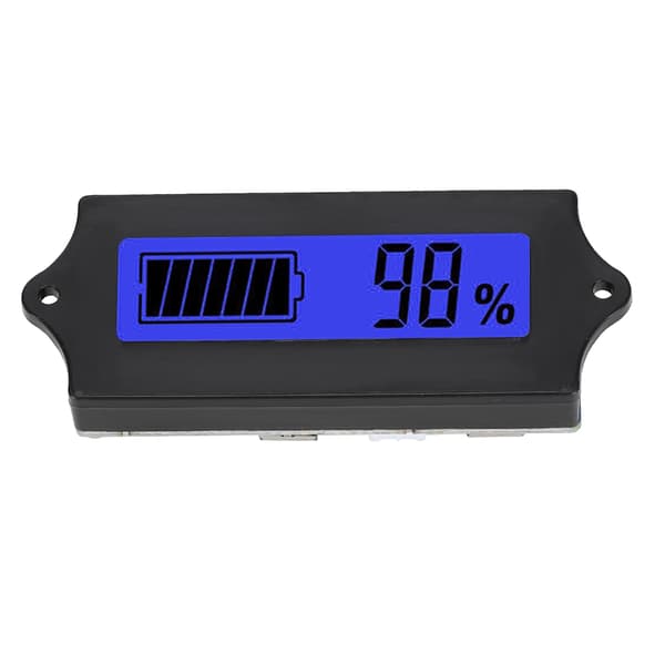 12-84V GY-6G Batteri Strøm LCD Display Spændingsmåler Voltmeter med Lys Alarm (Blåt Lys)