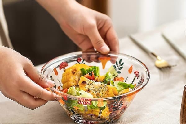320 ml servis blomma glasskål transparent köksskål