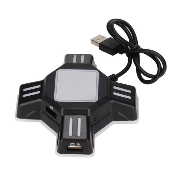 KX tastaturmuskonverter USB-mus tastaturadapter til PS4 til Switch til PS3 til Xbox One sort