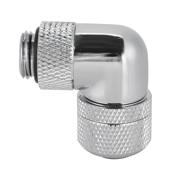 G1/4 Gevind Vandkøling Fitting Tynd Slange 90° Retvinklet Albue (Sølv)