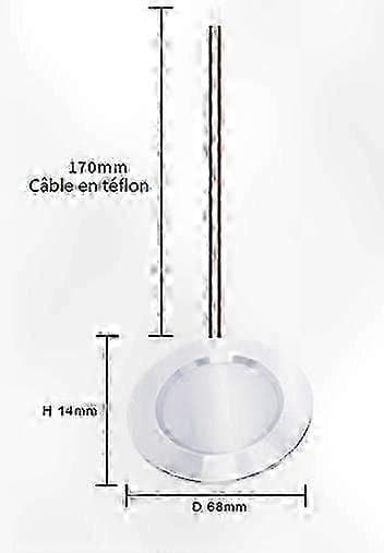 Vandtæt LED-downlight, 55 mm diameter, 12 V sikker spænding, ideel til badeværelser og fugtige rum