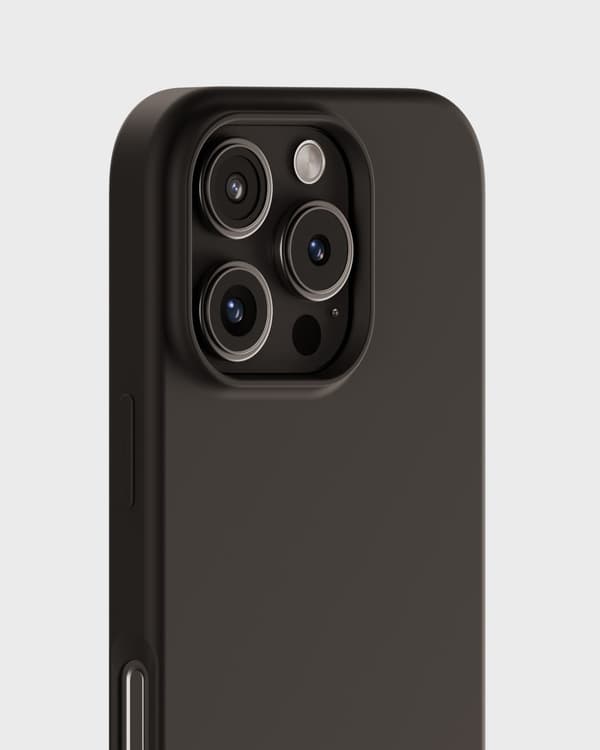 【03】holdit iPhone 16 Pro Max Silikonecover Sort Svart Silikon