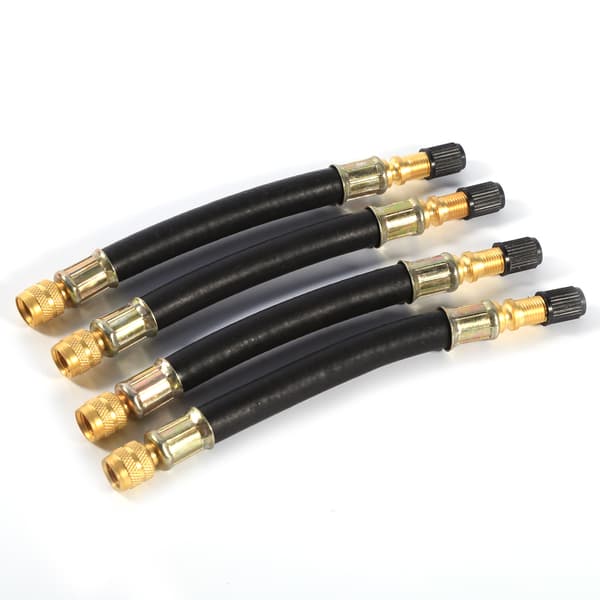 4x 140mm Fleksibel Dækventilforlænger Dækhjul Lastbil Transit Adapter Klemmer