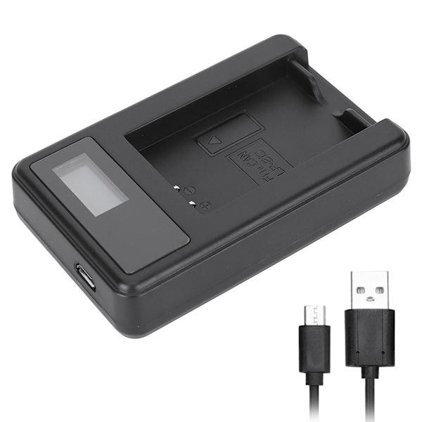 SEIVI LP E12 Kamerabatteri LCD Laddningsdisplay USB Intelligent Skrivbordsladdare för Canon EOS 100D EOS M EOS M2 EOS M10 Enkelplats