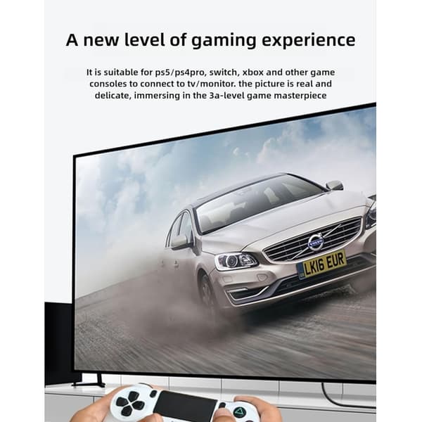 8K kuituoptinen HDMI-kaapeli, Micro HDMI–HDMI 2.1 -kaapeli, (1,5 m)