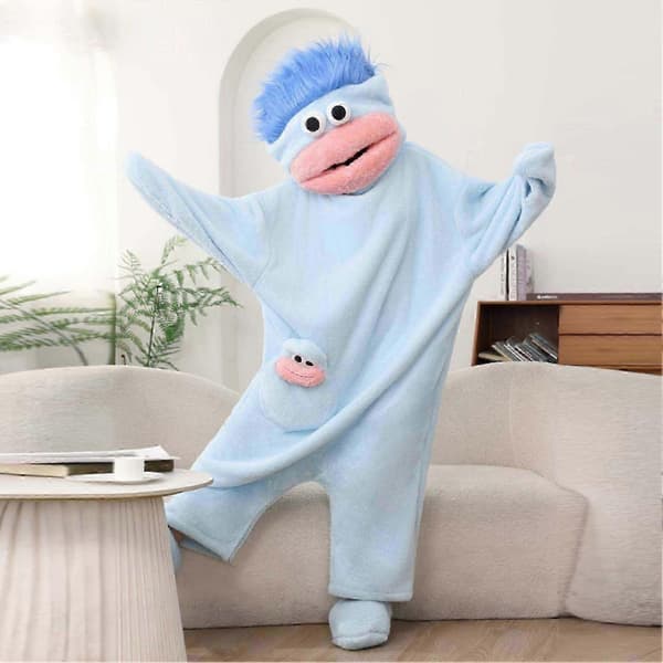 Blød Plys Hjemmetøj Sjov Onesie Green S