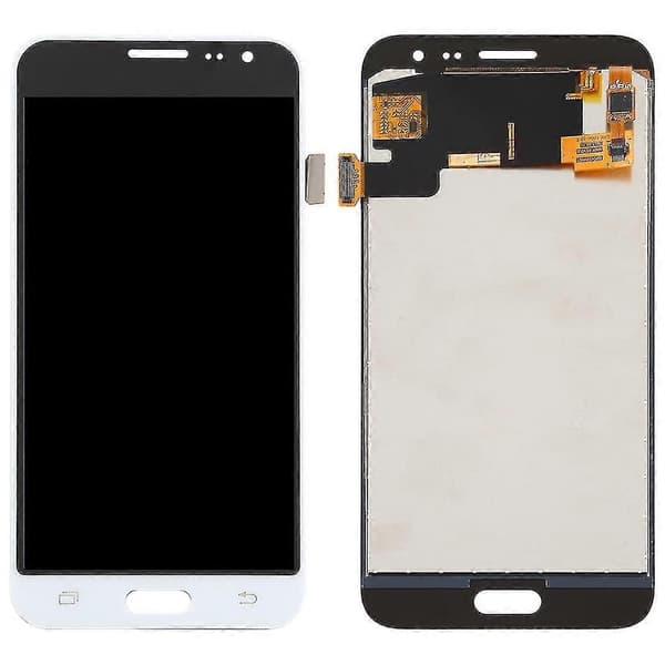 TFT LCD-skærm til Galaxy J3 (2016) J320fn, J320f, J320g, J320m, J320a, J320v, J320p med digitaliseringsfunktion, komplet samling (sort) White