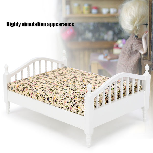 1/12 Dukkehus Miniature Supermarkedshylder Træ Mini Model Sæt Tilbehørsseng