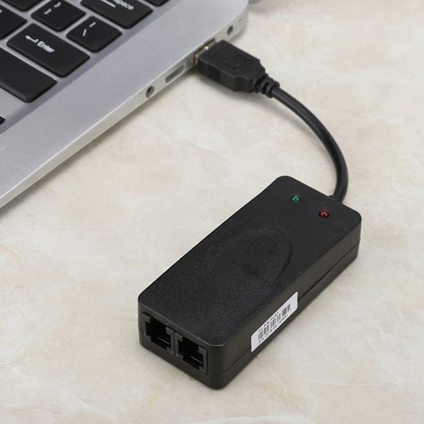 Faxmodem Dubbelport USB2.0 56K Extern Modemdrivrutin för Win 7/Win 8/Win 10/Win XP