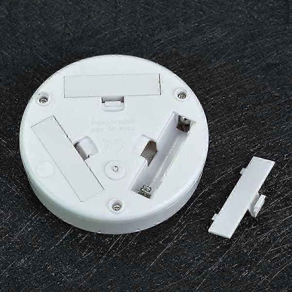 LED-underlagslys, batteridrevet vasefod, opadrettet belysning til vaser og glas, hvid ABS, 9,5 cm x 2 cm