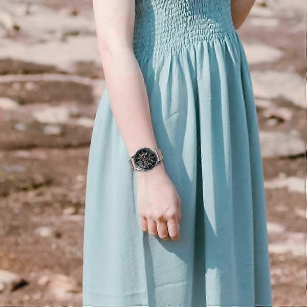 Rustfrit stålnetarmbånd til Vivoactive 3, Venu smartwatches Pink gold Rose Gold