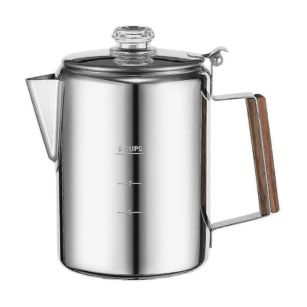Kaffeperkolatorer Komfur til camping, Perkolatorkaffekande Rustfrit stål Kaffemaskine Camping Hopea