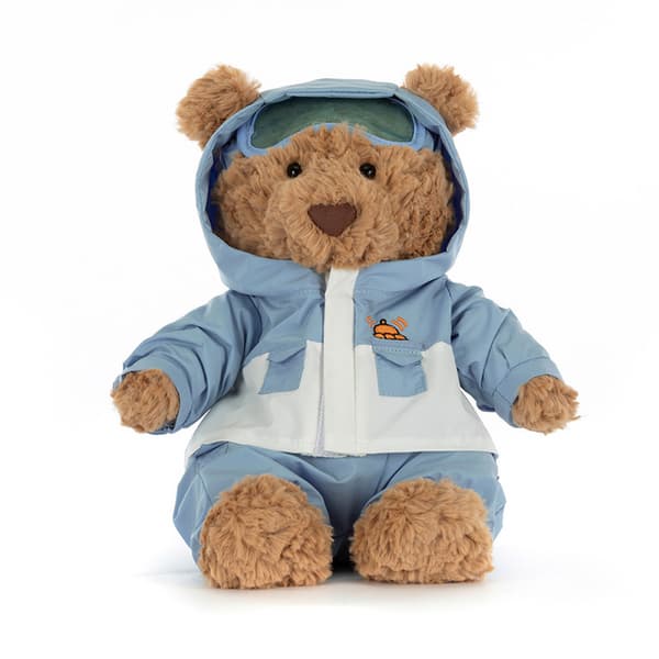【03】Jellycat 25 cm Bartholomew Bear \"Lumihaalari\" pehmolelu
