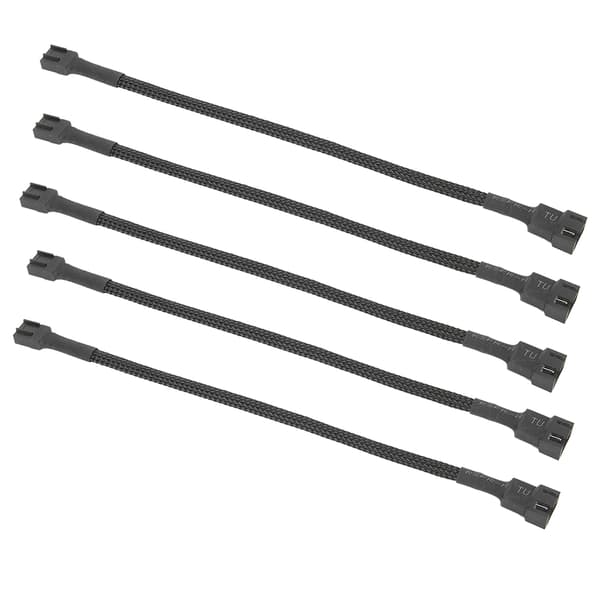 5st 4-Pin Förlängningskabel för Dator Moderkort CPU Fläkt PC Flätad Rep Adapter