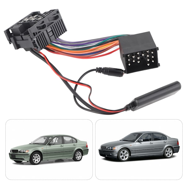Bluetooth Adapter til BMW E46 3-serie, AUX Kabel med Mikrofon
