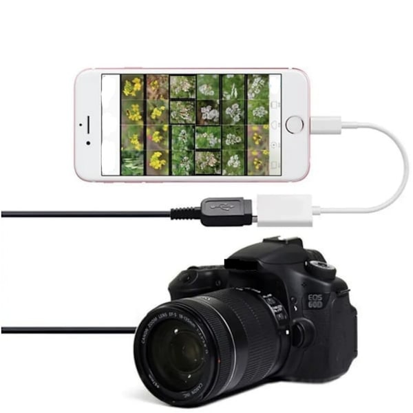 Lightning till USB-adapter för iPhone - USB 3.0 hona till Lightning OTG.