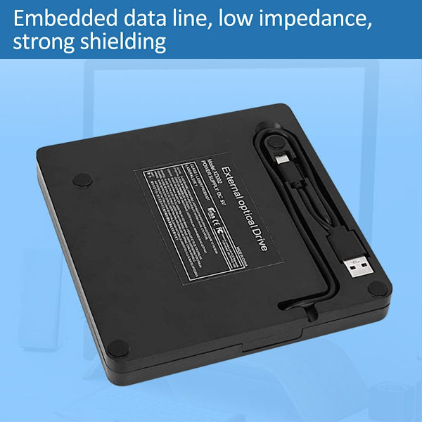 Eksternt optisk drev, Type-C og USB 3.0 dual-interface CD-afspiller, CD-brænder, DVD-brænder, DVD-afspiller