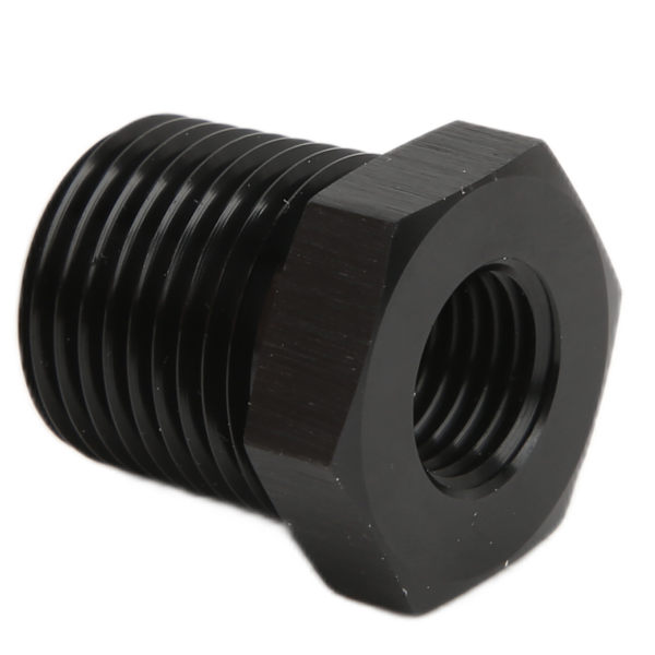 1/4in NPT Han til 1/8in NPT Hun Reducer Adapter Sort Fitting Biltilbehør