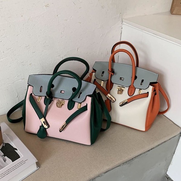 Trendy Stor Orange Tote Taske til Kvinder - Stilfuldt og Rummeligt Design Orange