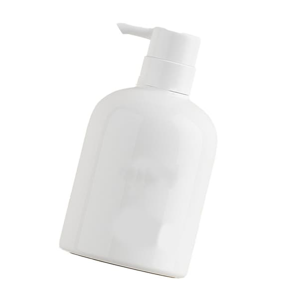 Schampodispenser Flaska Plast 500ml Stor Kapacitet Heminredning med Pump för Badrum Vit