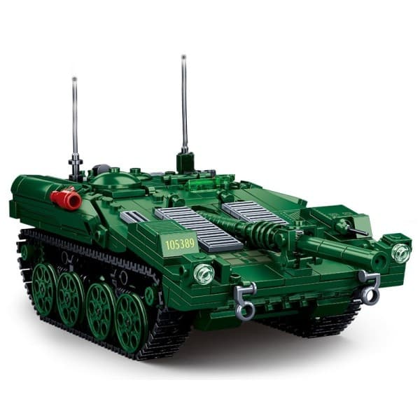 【03】Militærmodel WWII Svensk Strv 103 Hovedkampvogn Samlerobjekt Byggeklodser Mursten Legetøj