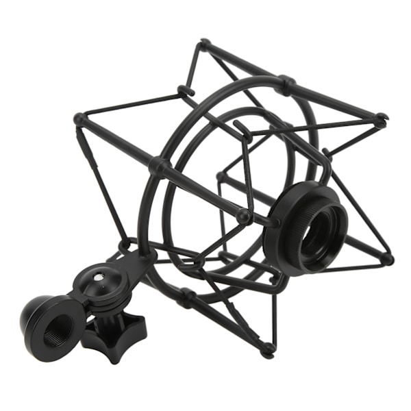 Mikrofon Shock Mount Clip Mic Anti Vibrationshållare för Livestreaming Inspelningsstudio Svart