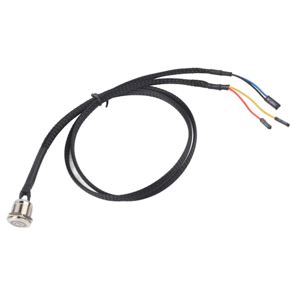 Stationær Computer Vært Switch Kabel Metal Knap Metal LED Strømknap Blå