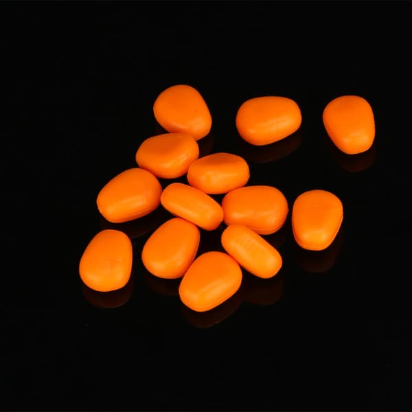 60 stk. Orange Plastik Simulation Pop Up Blødt Flydende Fiske Majs Agn (#6)