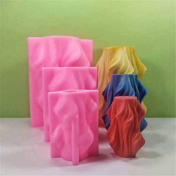 Geometriske Krystal Epoxyforme Silikone Lysform Håndlavet Sæbe Beton Gipsform Skrivebordspynt DIY Håndværk C