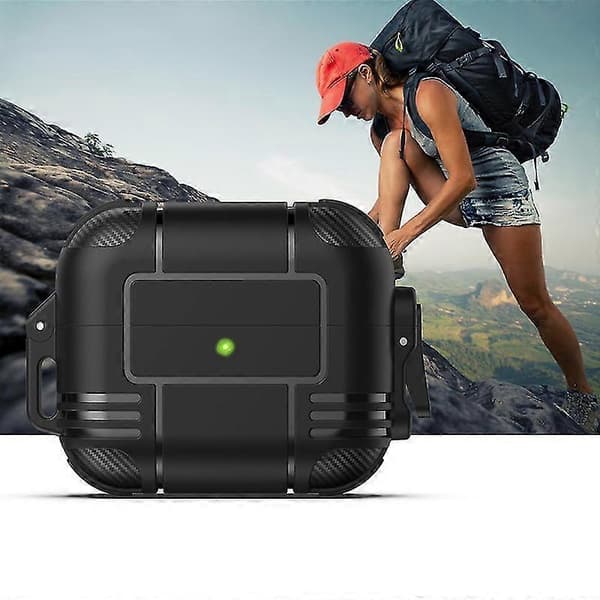 skyddande bärväska kompatibel med airpods pro Musta