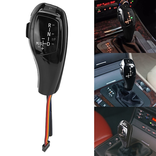 Elektrisk LHD Automatisk LED Gear Shift Knob Retrofit Kit Passer til BMW E46 E60 E61 Refit til F30 Style Glossy Black