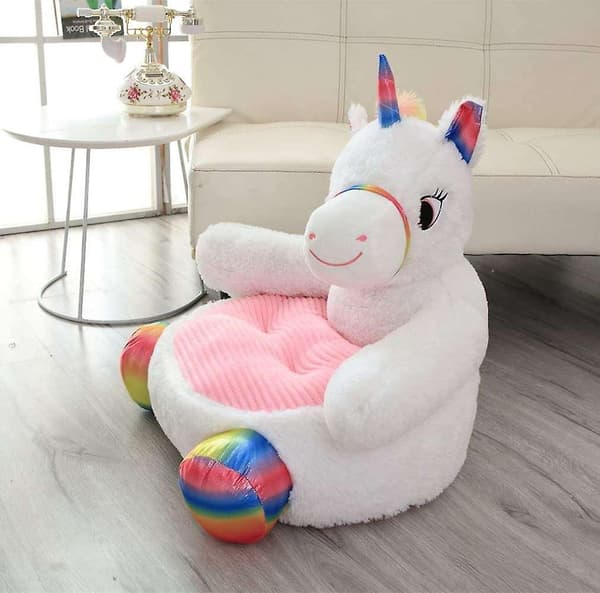 【03】Udstoppede dyr sofa kompatibel med børn rainbow-unicorn