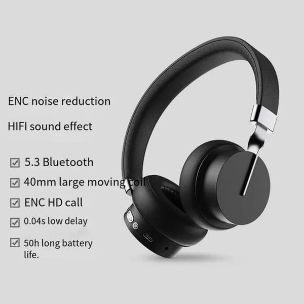 Trådlösa hörlurar, Over-ear Bluetooth-hörlurar, trådlösa Bluetooth-hörlurar, grön