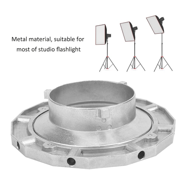 Bowens-kiinnitteiselle softboxille metallinen istukka-adapteri salamavalokuvaustarvikkeelle