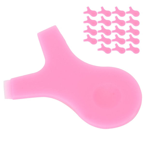 20 st Ögonfranslyftborste Y Form Ögonfransförlängningskam Böjare Halkfri Ögonfranspermanentverktyg (Rosa)