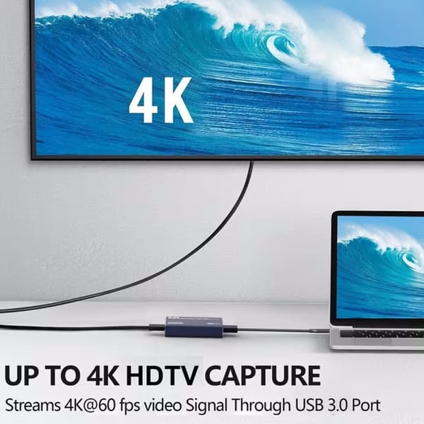 4K Capture Card, HDMI Video Capture Device, 4K HDTV Video Capture Card med USB 3.0