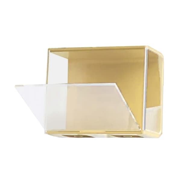 Dockvitrin ABS Transparent Stapelbar Klar Displaylåda Leksaksförvaringsställ för Minifigurer Samlarobjekt Stor Gul