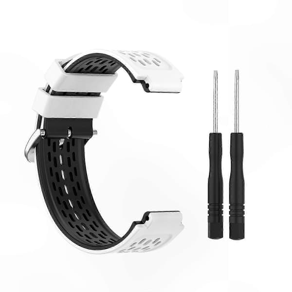 To-farvet silikone armbånd til golf-GPS-enheder (hvid og sort) White Black